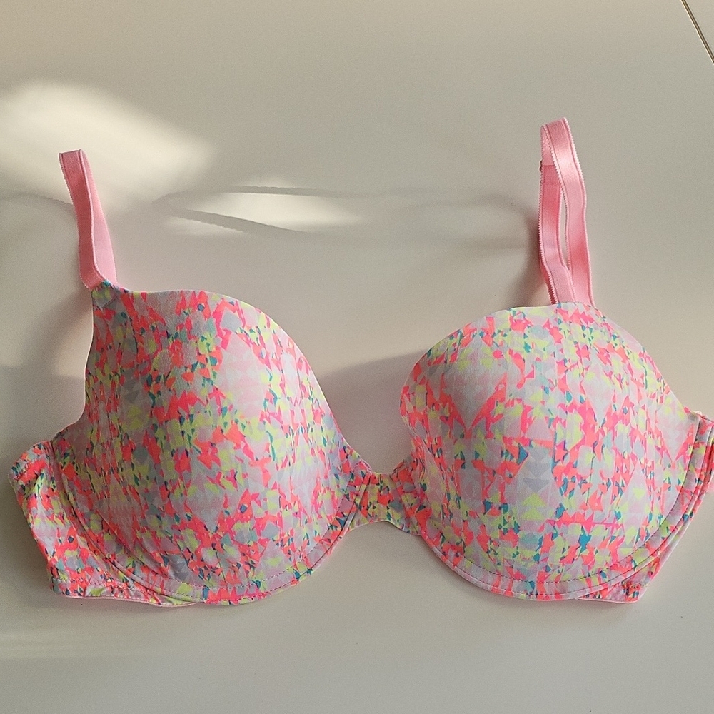 Colorful Patterned Bra - image 1